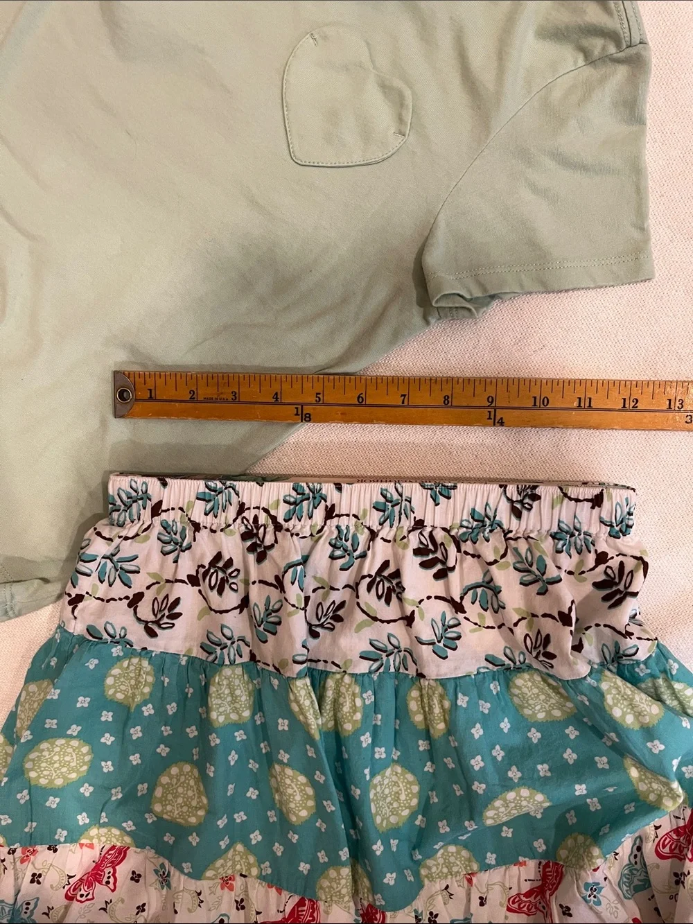 This is a cute combination of 14-16 and large little girls summer wear.